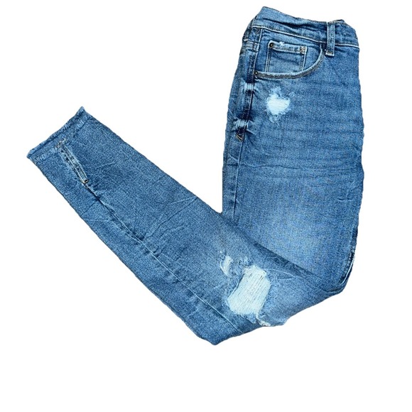 Kensie Jeans Womens‎ Size 4/27 Blue Vintage Luxe Raw Hem Distress Skinny Denim - Picture 7 of 12